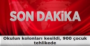 Okulun kolonları kesildi, 900 çocuk tehlikede