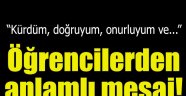 Ortaokul öğrencilerinden anlamlı mesaj