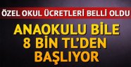 Özel okul ücretleri belli oldu