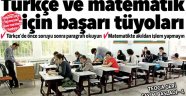 Türkçe ve matematik için başarı tüyoları