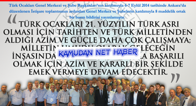 Türk Ocakları Şube Başkanları işteşare Toplantısı Basın Bildirisi