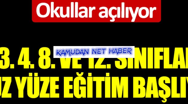 Yüz yüze eğitimin kapsamı genişliyor işte açılacak sınıflar