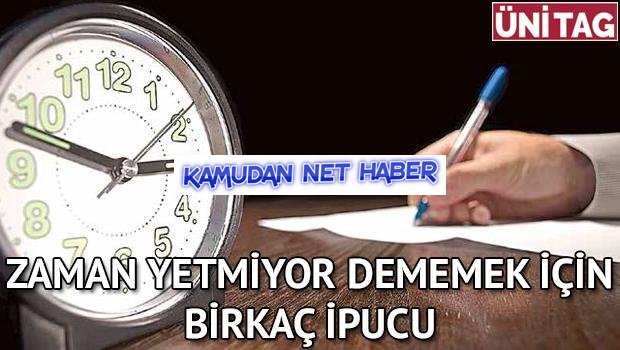 Zaman yetmiyor dememek için birkaç ipucu